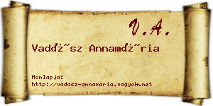 Vadász Annamária névjegykártya