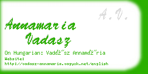 annamaria vadasz business card